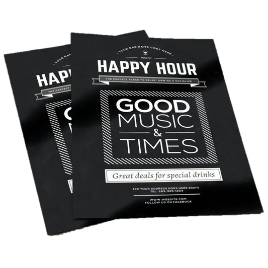 100lb glossy UV flyers printed in Ontario - J Media & Printing