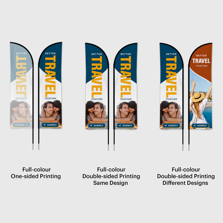 feather flags design sided printing